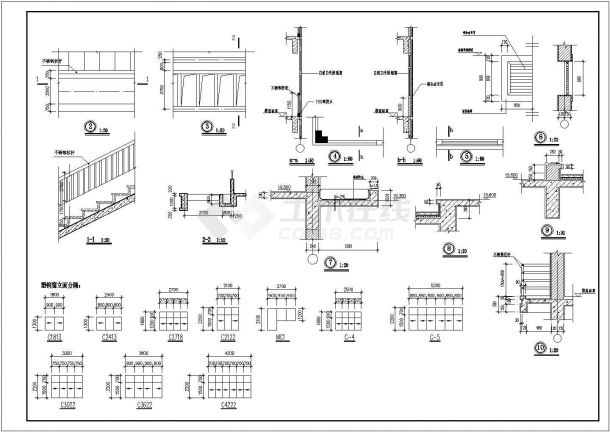 某学校全套建筑CAD大样详细完整施工图纸-图二
