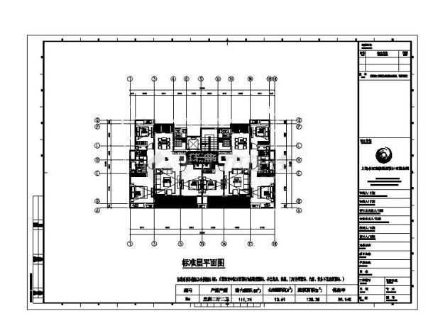 一梯二户住房户型平面详图-图一