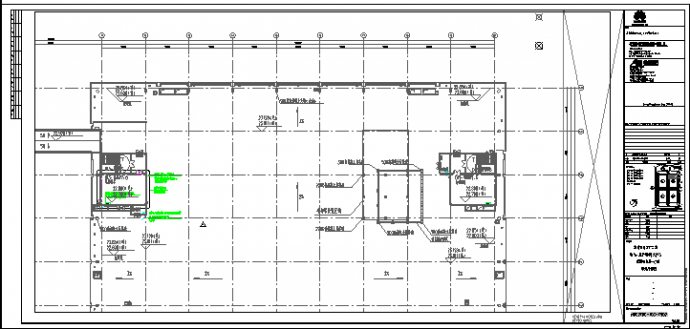 工业厂房-电气-生产用房(大)屋面机房层-接地平面图_图1