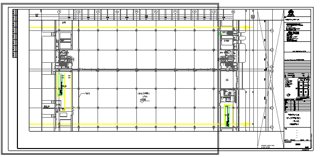 工业厂房-电气-生产用房(大)13一层-照明线槽平面图