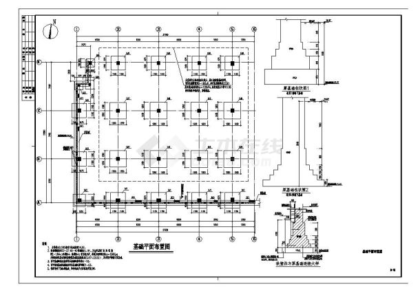 单层砌体改办公功能混凝土加固施工图-图一