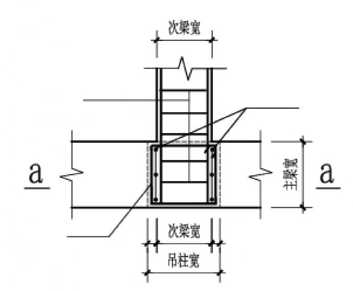 某某建筑吊柱结构平面图CAD图_图1
