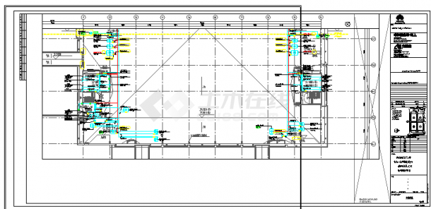 工业厂房-电气-生产用房(大)13屋面机房层-电力配电平面图-图一