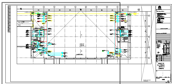 工业厂房-电气-生产用房(大)13屋面机房层-电力配电平面图