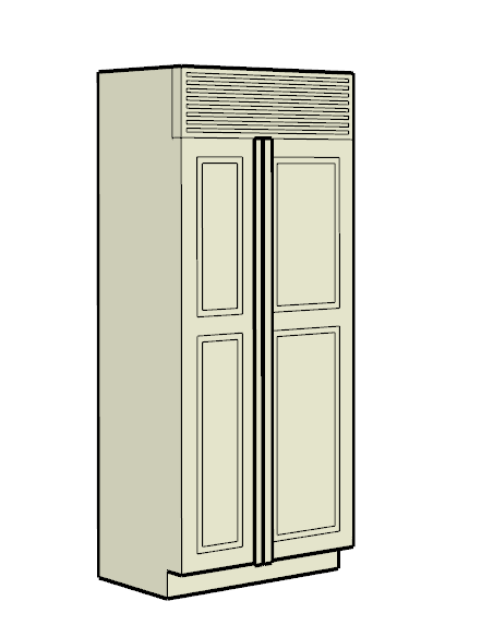 长方形双开门衣柜su模型-图二