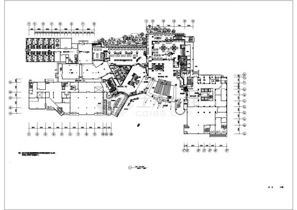 某常州大酒店公共区域部分CAD节点完整后视镜诶构造图-图二
