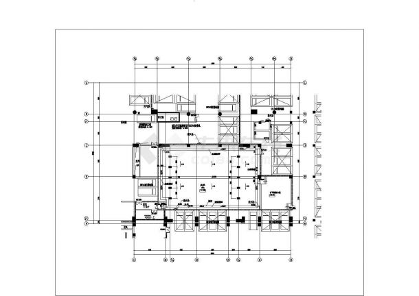 某五层小型剧场CAD设计方案图地下一二层平面图-图一
