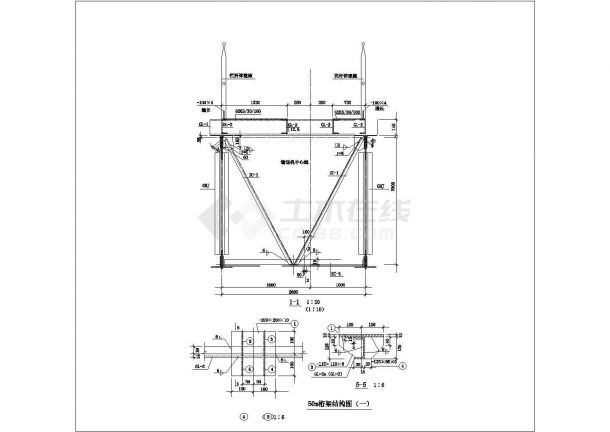  Complete CAD design and construction drawing of a 50m truss - Figure 1