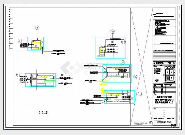 工业厂房-电气-生产用房(大)16配电间布置详图-图二