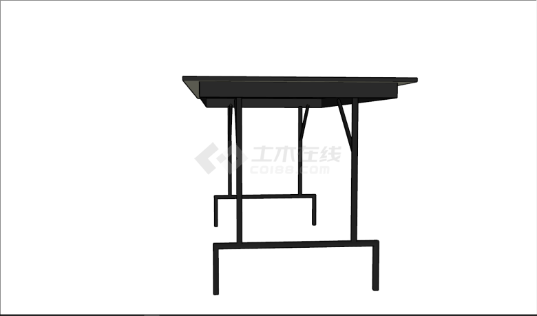 宽长桌子舞台设备su模型-图二