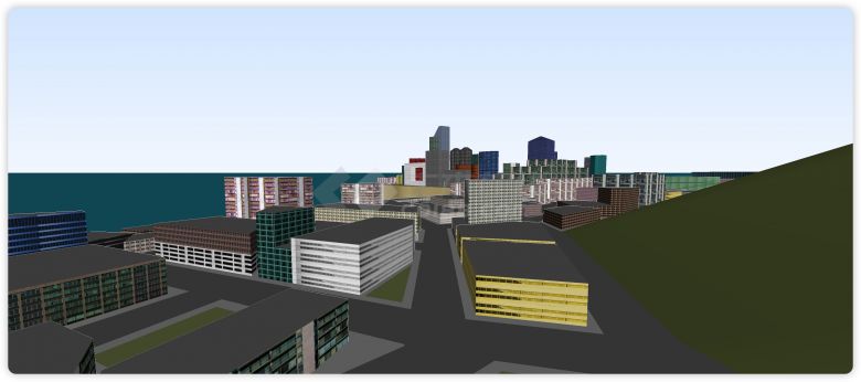 山城城市规划商业综合体建筑su模型-图二