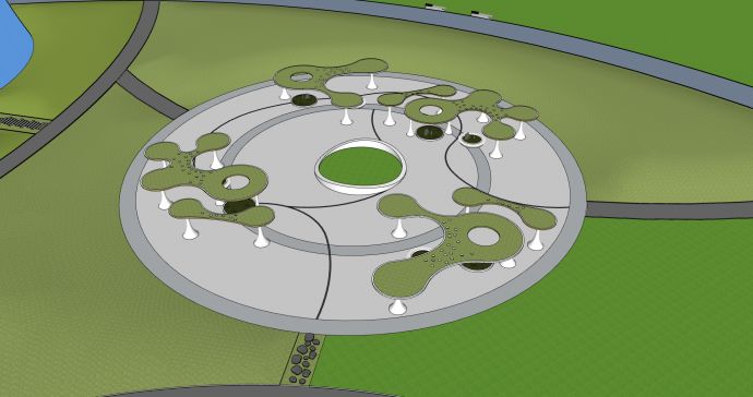 大型湿地公园游玩沙池休闲广场亲水步道公园设计su模型_图1