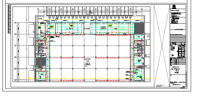 工业厂房-电气-生产用房(大)15一层-照明平面图_图1
