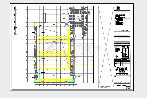 工业厂房-电气-生产用房(大)16二层-照明线槽平面布置图-图一