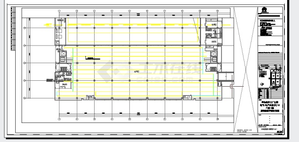 工业厂房-电气-生产用房(大)16二层-照明线槽平面布置图-图二