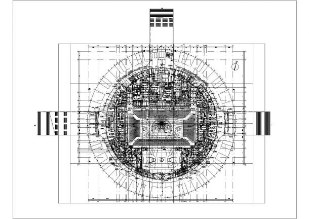 某市体育中心建筑工程项目施工图-图一