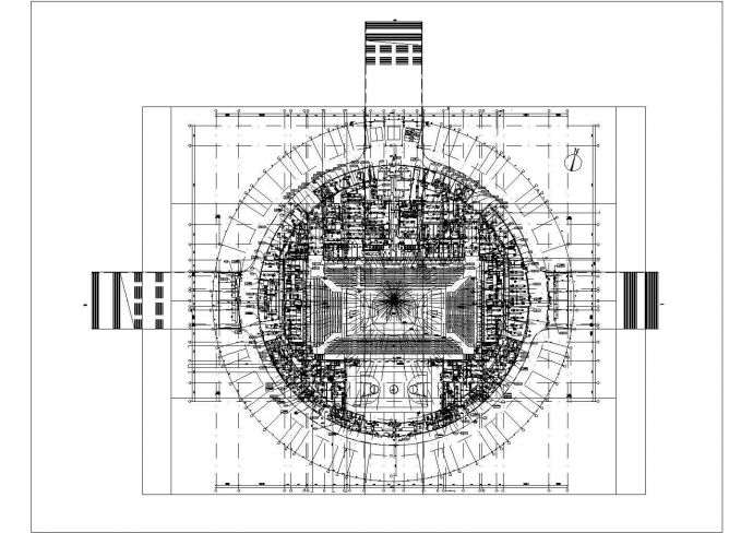 某市体育中心建筑工程项目施工图_图1