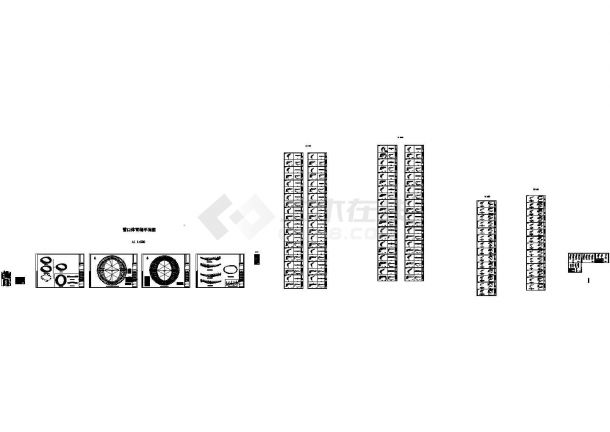 [辽宁]悬挑空间桁架体育场钢结构施工CAD图-图二