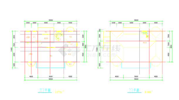某地大型楼盘别墅户型CAD图纸-图二