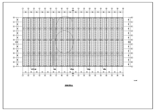 135x66m钢框架结构单层厂房结构施工布置图-图二