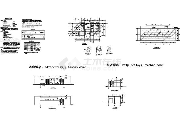 一层景观型公厕建筑设计施工图纸-图二