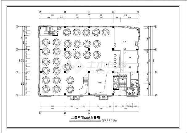 广州某酒店建筑平面图-图一
