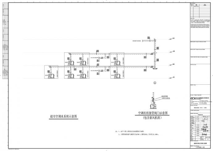 江西某商业综合体机电超市空调水系统示意图_图1