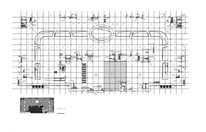 江西某商业综合体机电四层空调水总平面图CAD_图1
