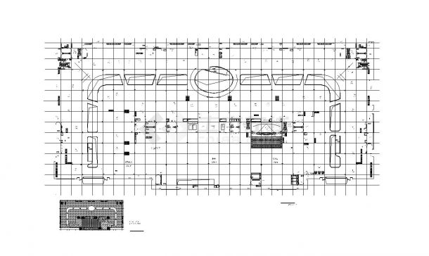 江西某商业综合体机电四层空调水总平面图CAD-图二