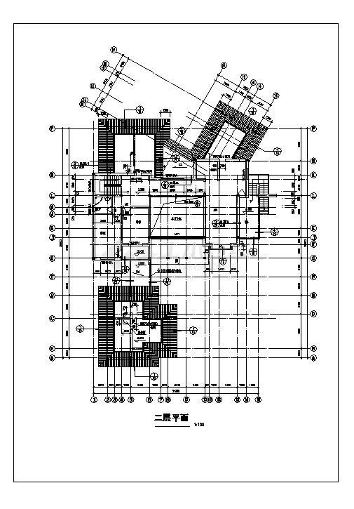 某两层独栋豪华别墅施工布置详图-图一