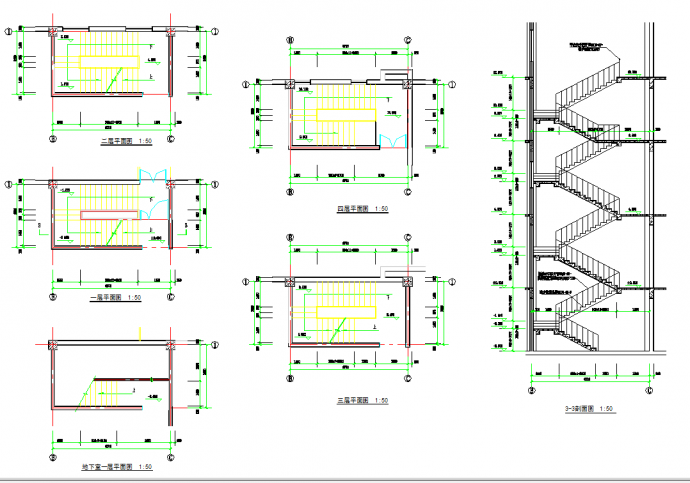 某地小区超市建筑施工CAD图纸_图1