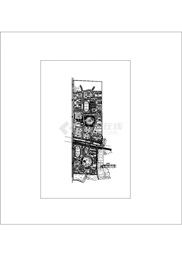 南方航空学院某分校建筑设计规划图-图一