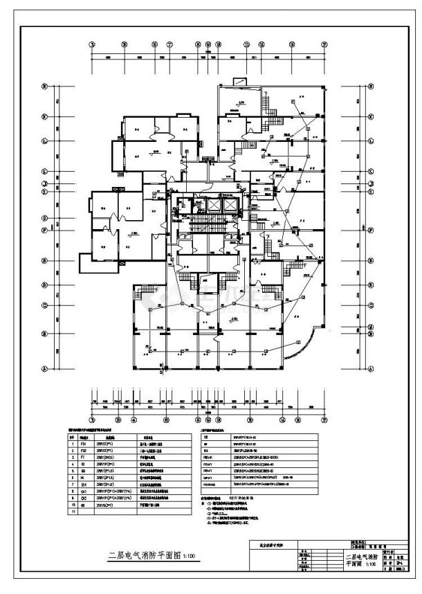 某高层住宅消防平面示意详图-图一