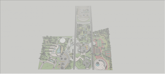运动休闲广场体育公园景观建筑设计su模型_图1