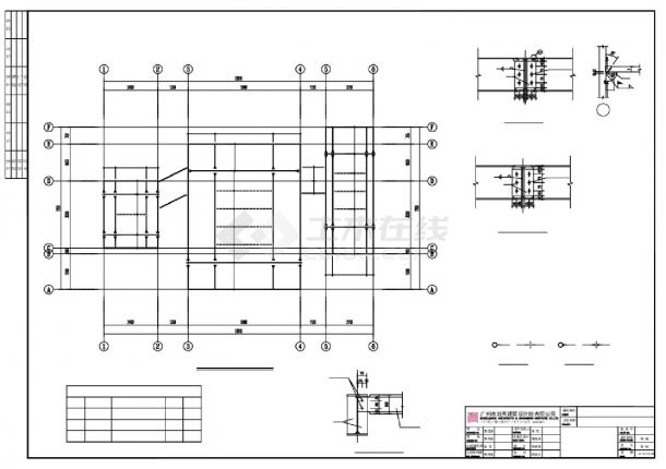 某某建筑p4a结构施工图CAD图-图二