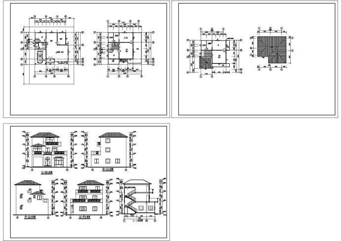长12米 宽11.5米 3层别墅建筑设计图【平立剖】_图1