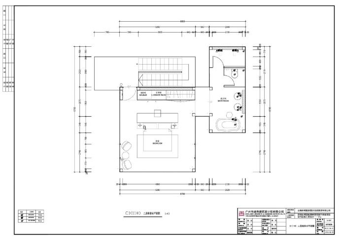某某建筑C1(11) 二层给排水平面图CAD图 _图1