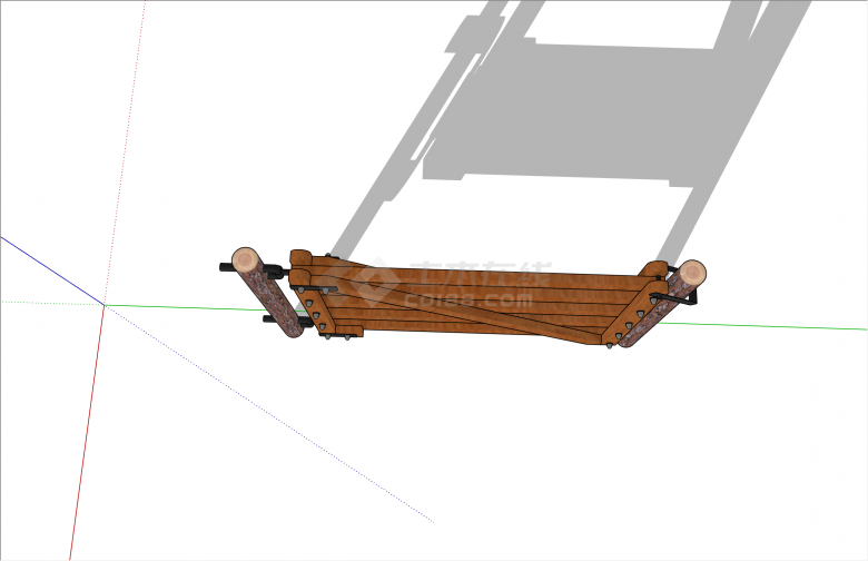 现代木制拼接篱笆栅栏SU模型-图一