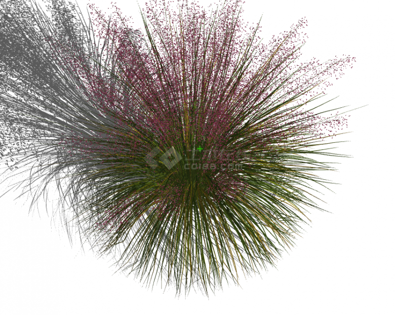 现代粉色水生植物su模型-图一