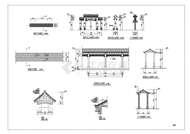 观光农业园餐厅扩展工程建筑施工设计CAD图-图二
