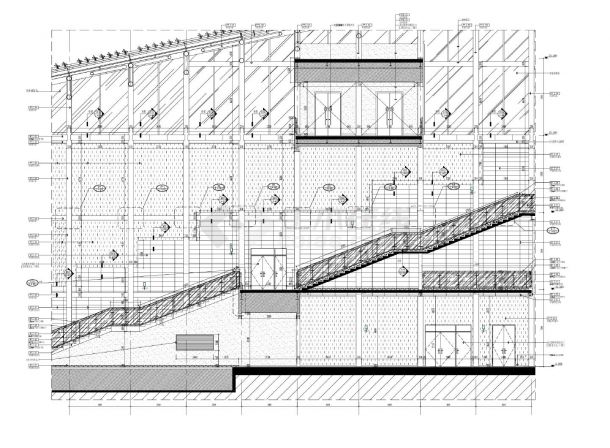 某某建筑主楼梯及平台结构平面图CAD图-图一