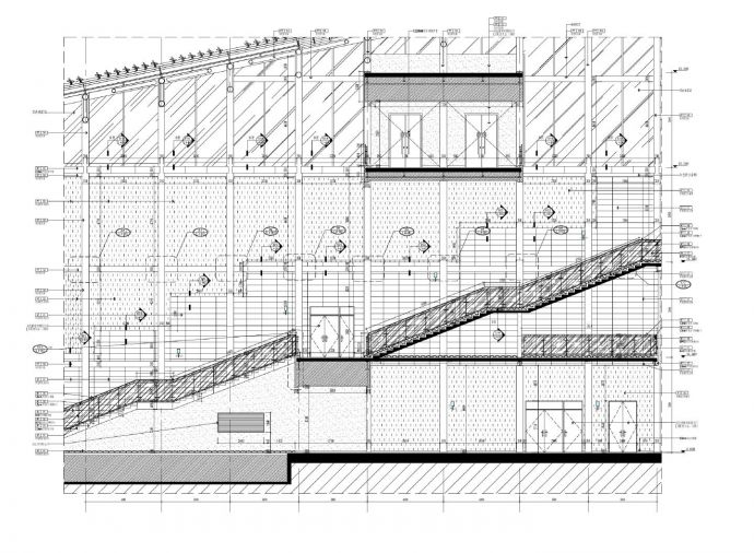 某某建筑主楼梯及平台结构平面图CAD图_图1