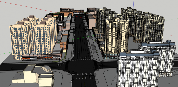 城市道路公路su模型_图1