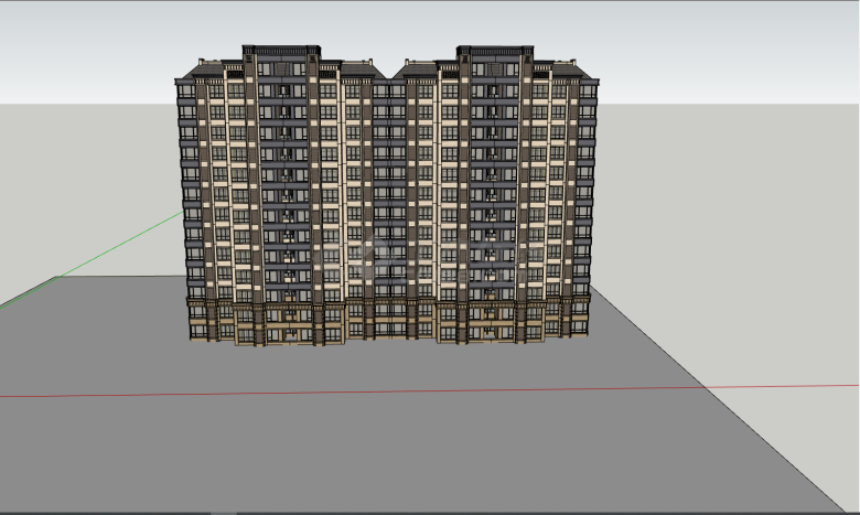 现代简约小型住宅建筑su模型-图二