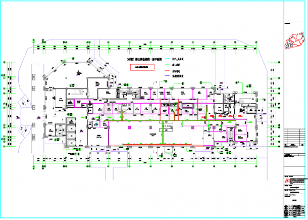 某地净化工程手术室ICU产科消毒供应中心给排水CAD图纸-图二