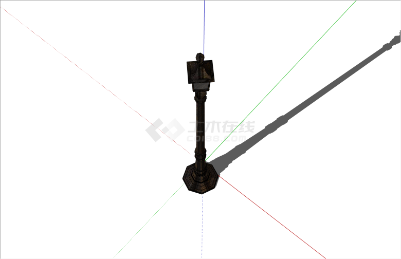 精美欧式风格景观路灯su模型-图二