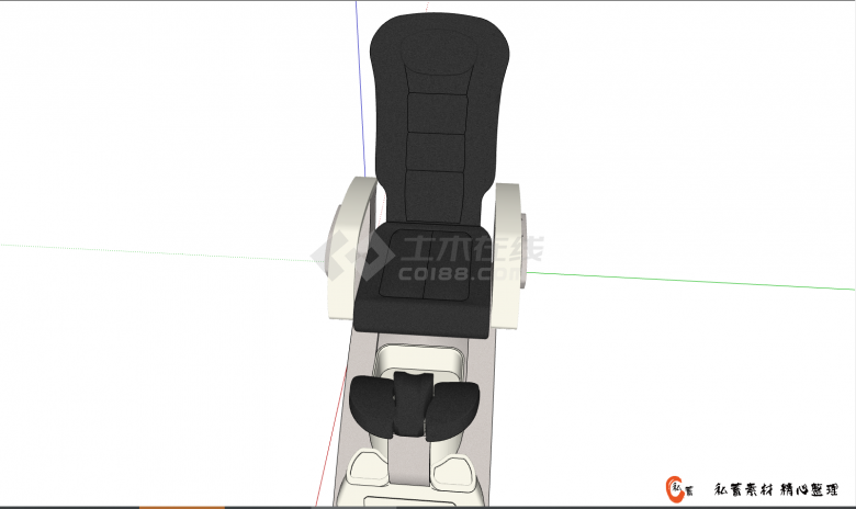 一款简约的实用性强的足疗椅 su模型-图二