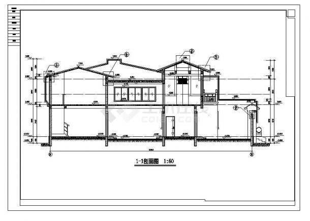 北京四合院建筑CAD施工图-图二