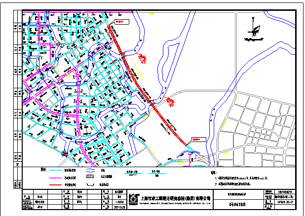 海文南路排水工程雨水管道系统图_图1