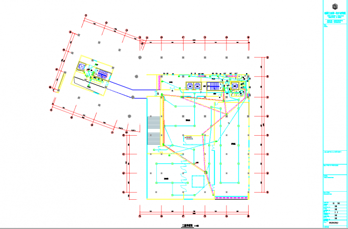 某地高层办公科研建筑给排水消防系统-弱电CAD图纸_图1